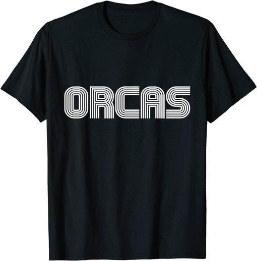 Orcas Vintage Retro College Style Funny T-Shirt